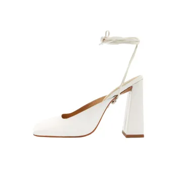 Schutz Rosie Spool Heel High Heels 10.8cm Women's White