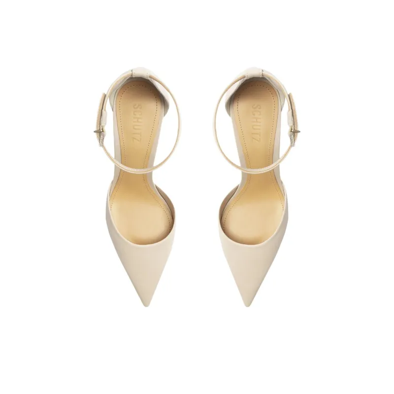Schutz Tamara Slim Heel High Heels 7cm Women's Beige-4