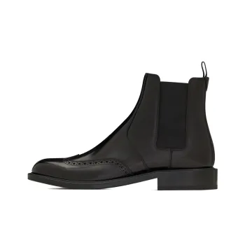 SAINT LAURENT Army Ankle Length Chelsea Boots Men's Black