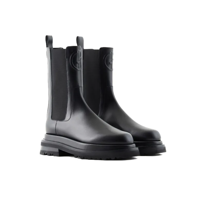EMPORIO ARMANI Short Chelsea Boots 3.5cm Women's Black-2