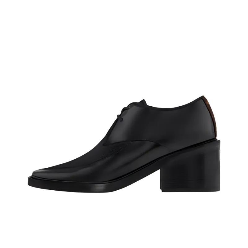 LOUIS VUITTON Chunky Heel High Heels 6cm Women's Black-0