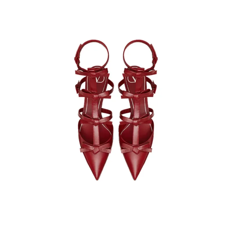 Valentino High Heels Women's Red-3