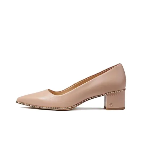 COACH Block Heel High Heels 4.5cm Women's Pink
