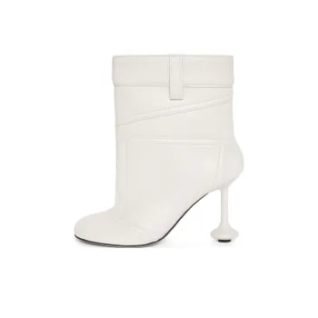 LOEWE Ankle Boots 9.5cm Women's Red Palm White