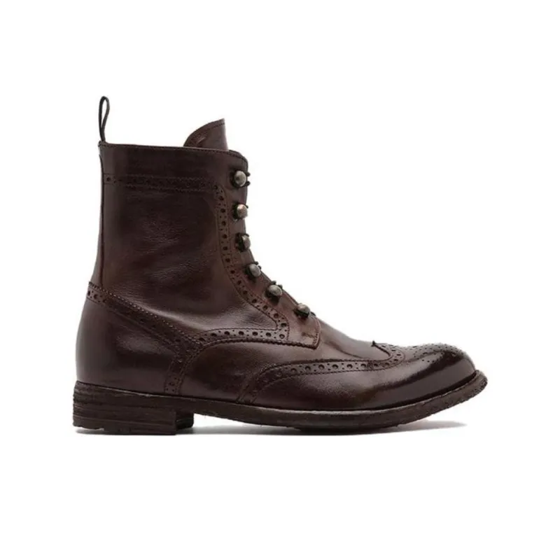 Officine Creative Lexicon Perforated Lace-up Boots Women's-4