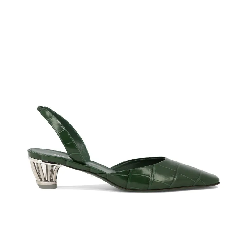FERRAGAMO Alyssa High Heels Women's Dark Green-1