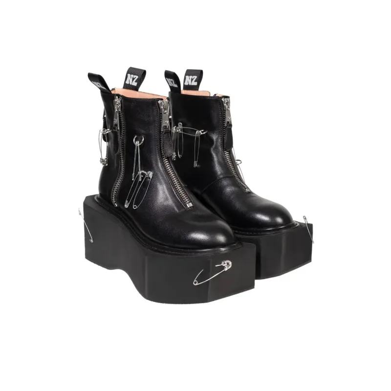 NATASHA ZINKO Platform Zipped 95mm Boots-2