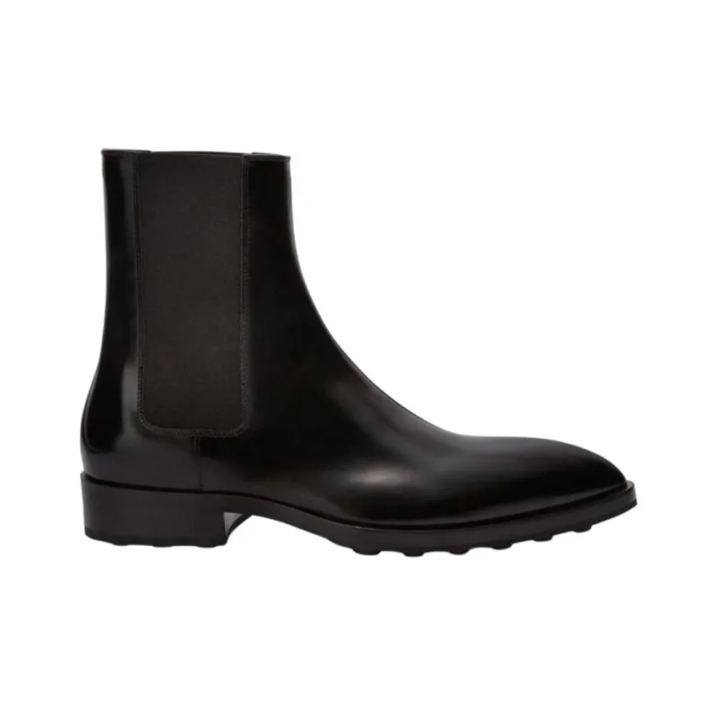 JIL SANDER Short Chelsea Boots Men's Black-1