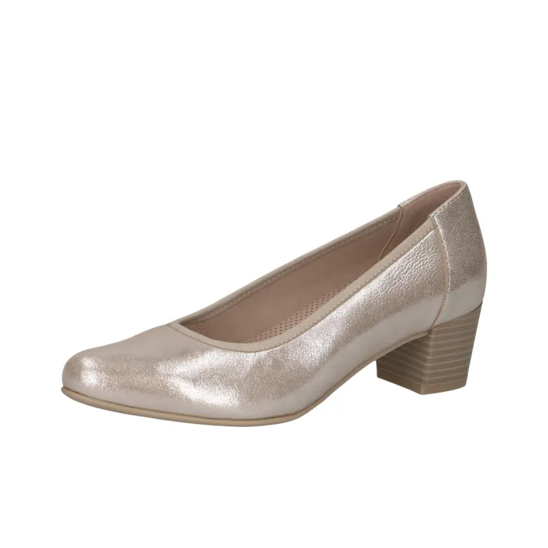 CAPRICE Tatiana Chunky Heel High Heels 4.8cm Women's Gold-2