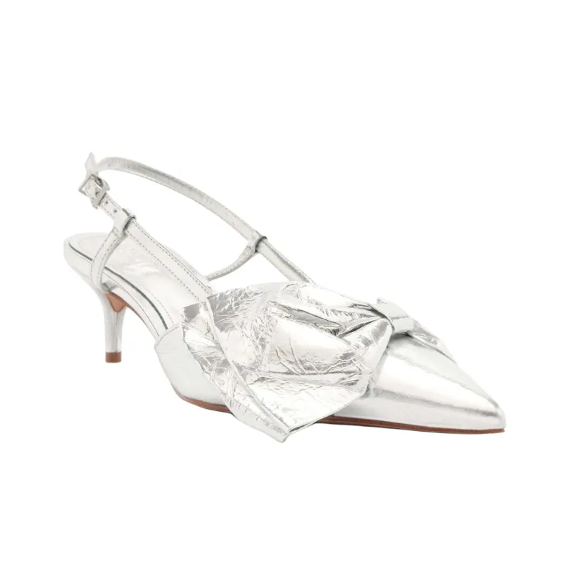 Schutz Judy Slim Heel High Heels 6cm Women's Silver-2