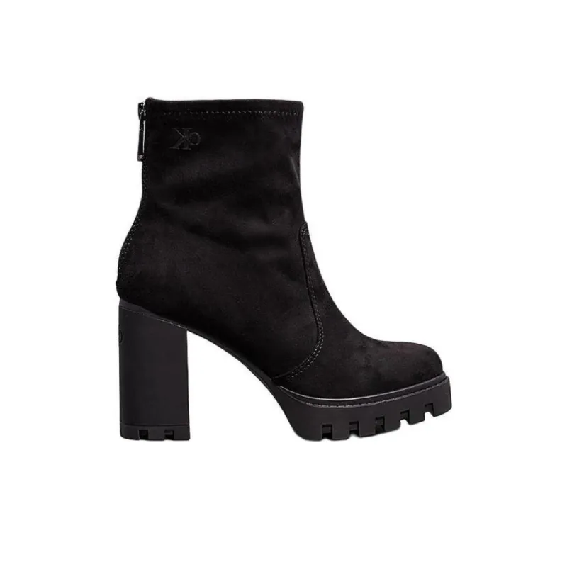 CKJ CALVIN KLEIN JEANS Ankle Boots 9cm Women's Black-1