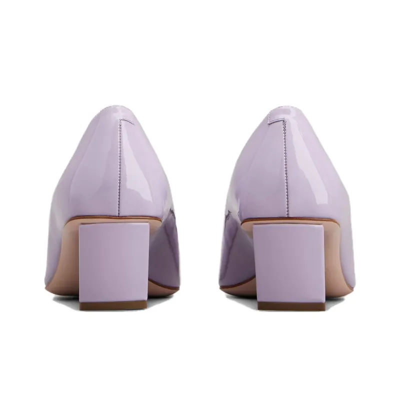 Roger Vivier Belle Vivier Chunky Heel High Heels 4.3cm Women's Purple-4