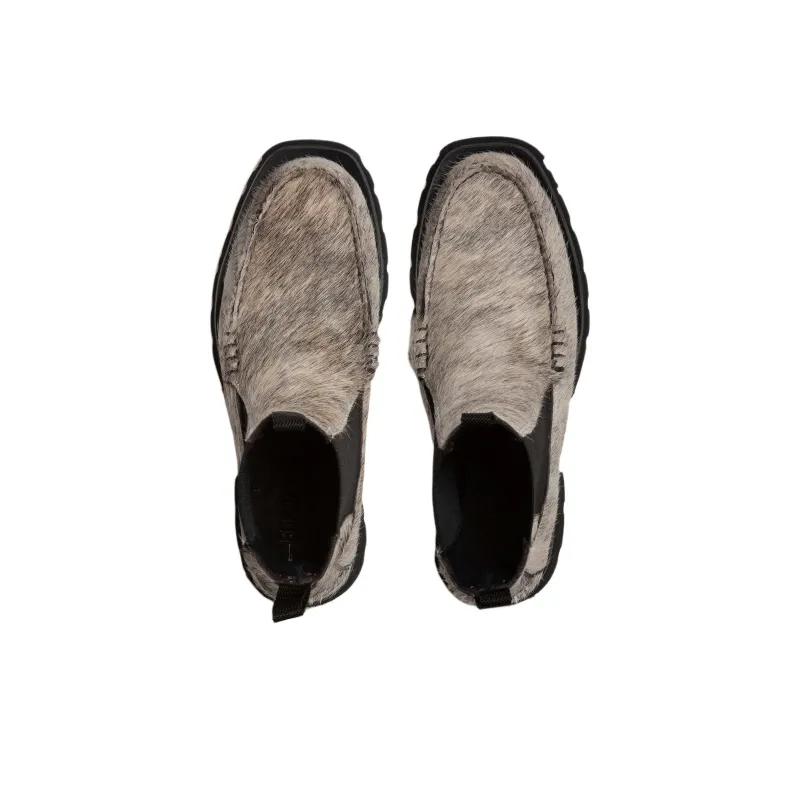 Hereu Short Chelsea Boots 3cm Women's White Gray-2