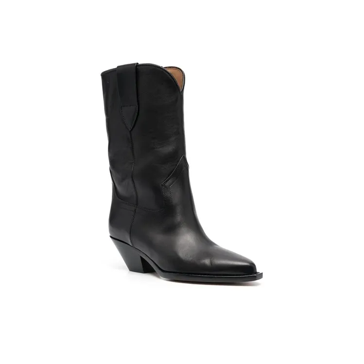 ISABEL MARANT Stud-embellished Leather Cowboy Boots-2