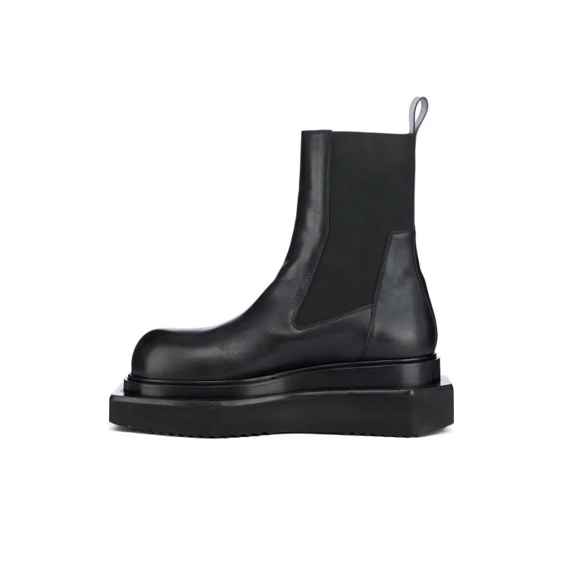 RICK OWENS/RO Short Chelsea Boots Men's Black-0