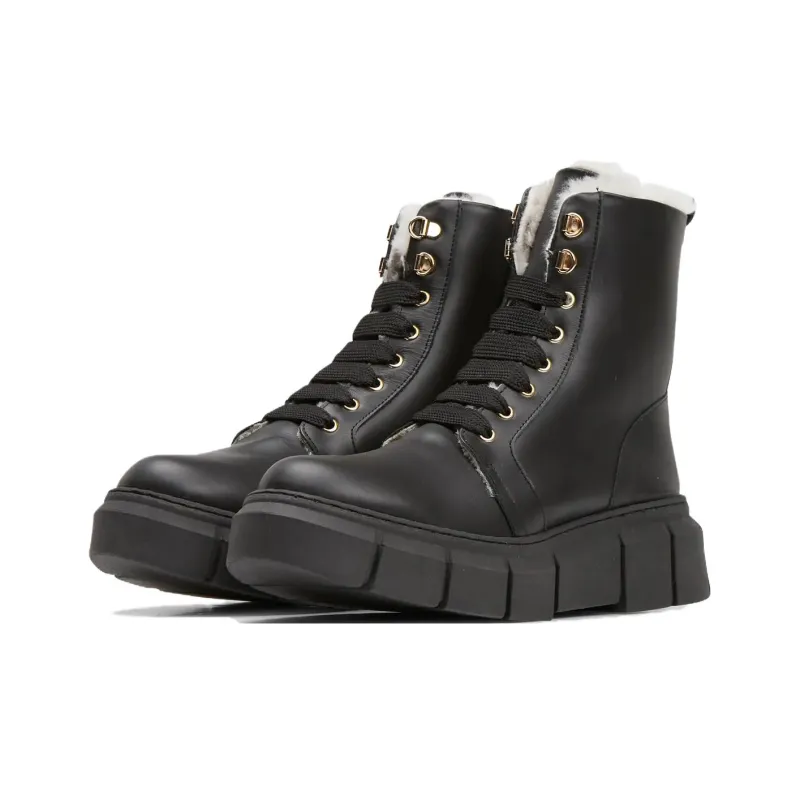 ALOHAS Ankle Boots 4cm Women's Black-2