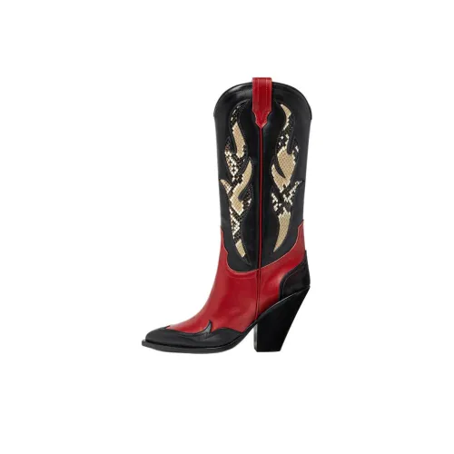 SONORA BOOTS 니 하이 부츠 레드 여성