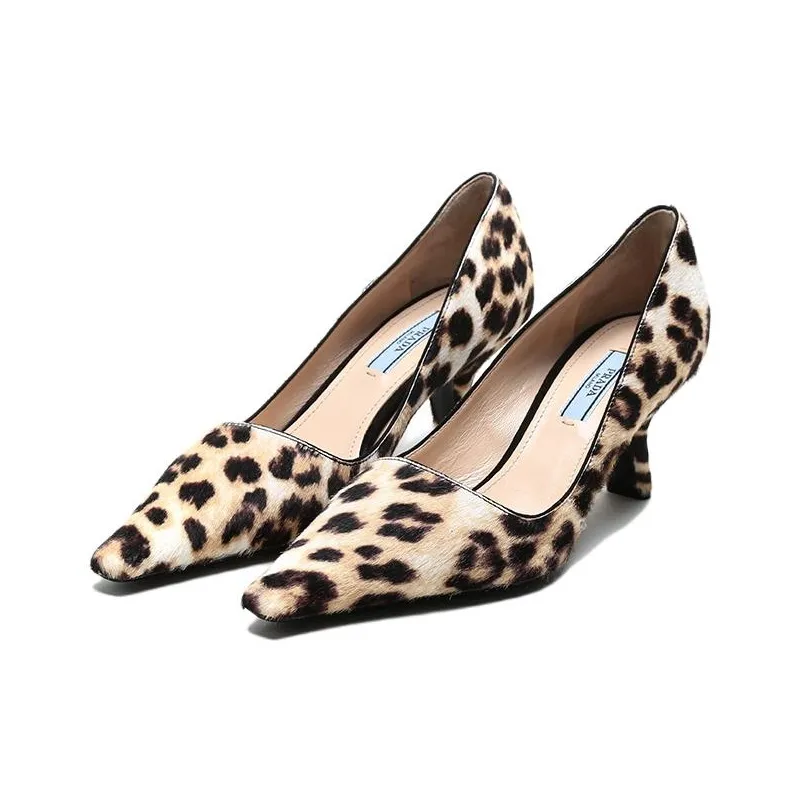 PRADA Satin Pumps 'Pale Leopard' Women's-2