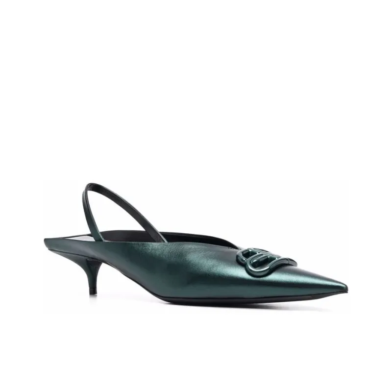 Balenciaga Knife Casual Single Shoes Women's Green-2