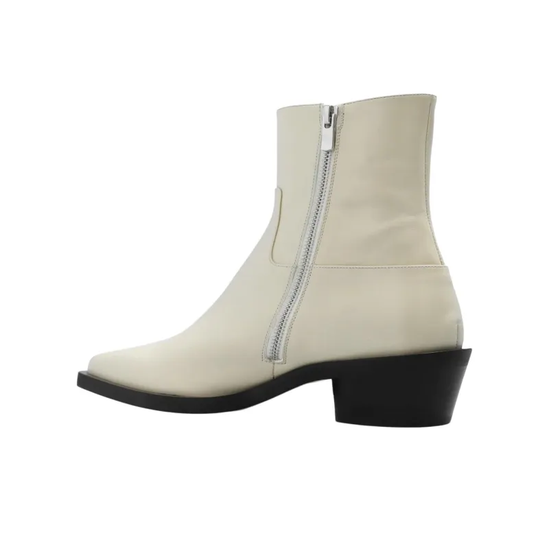PROENZA SCHOULER Bronco Ankle Boots 5.5cm Women's Ivory White-3