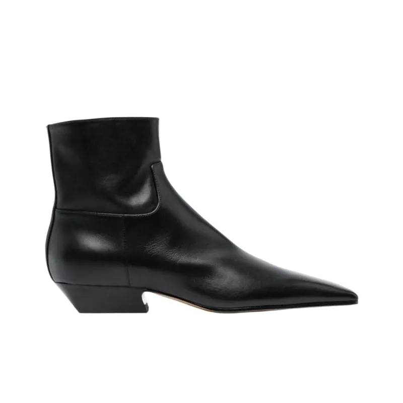 KHAITE The Marfa Leather Ankle Boots Women's-1