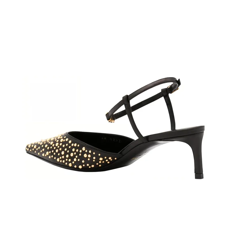 CELINE Embellished Pointed Toe Pumps-1