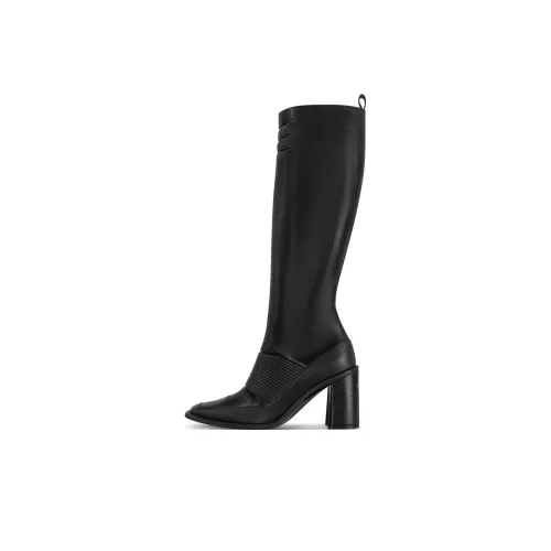 LOUIS VUITTON Berlin Knee high Boots 8cm Women's Black