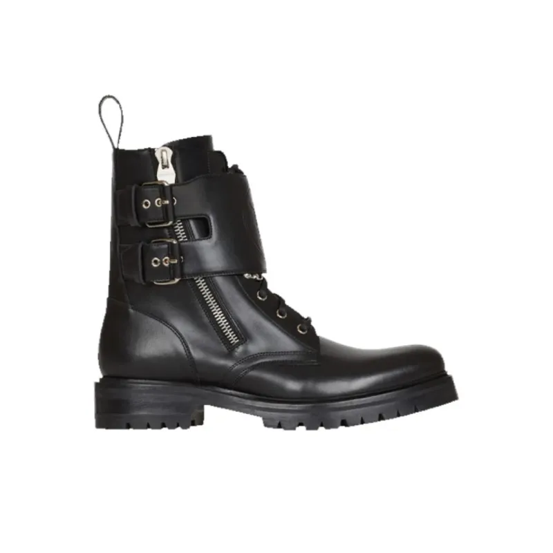 BALMAIN Phil Ranger Ankle Boots Men's Black-1