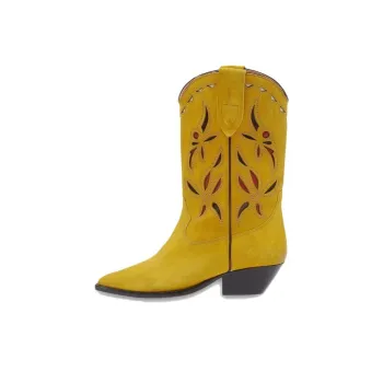 ISABEL MARANT Duerto Ankle Boots 4cm Women's Yellow