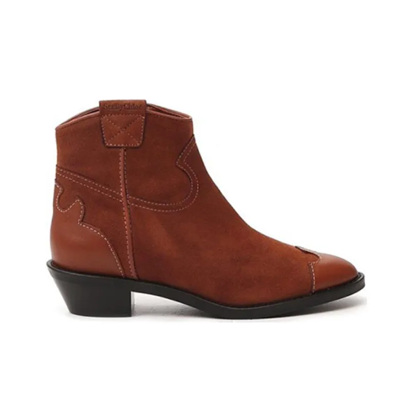 See By Chloe Ankle Boots Women's Umber-3