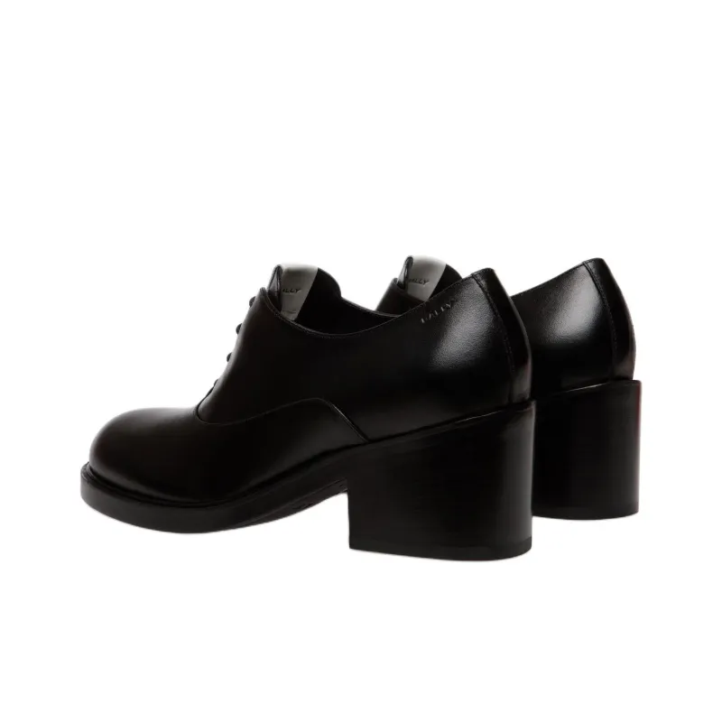 BALLY Peggy Chunky Heel High Heels 5.5cm Women's Black-3