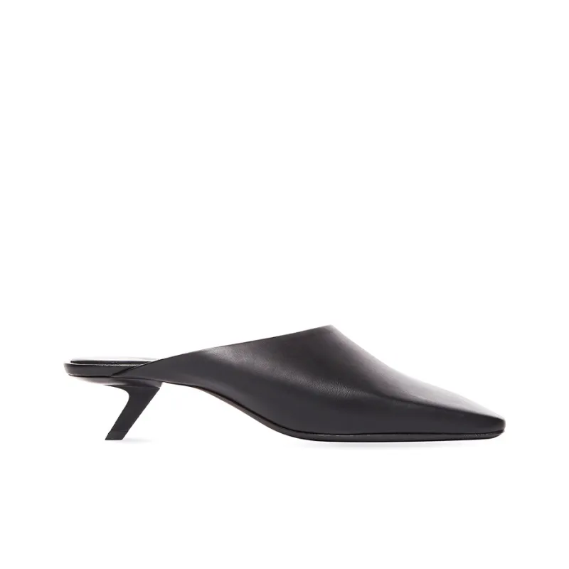 Balenciaga Void Irregular Heel Wrap-toe Slippers Women's Black-1