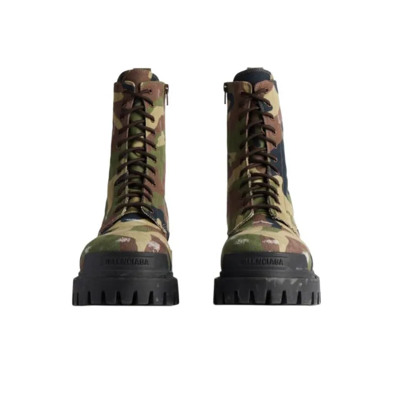 Balenciaga Strike Short Martin Boot Men's Army Green-3