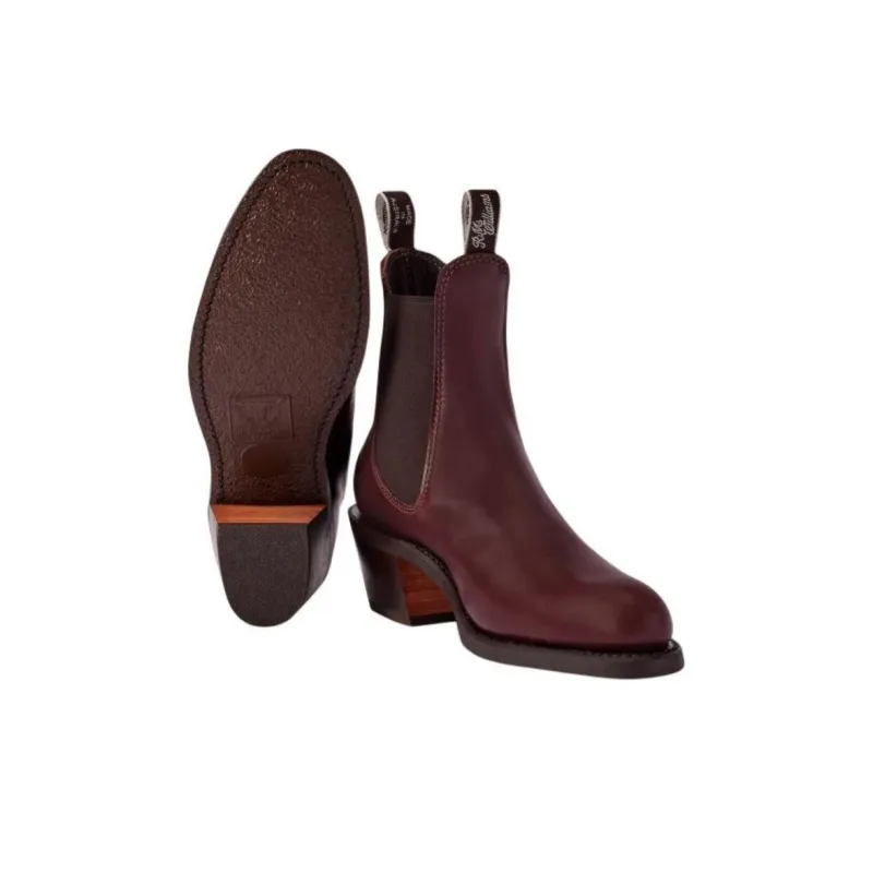 R.M.WILLIAMS Rosebery Short Chelsea Boots Women's Red Brown-4