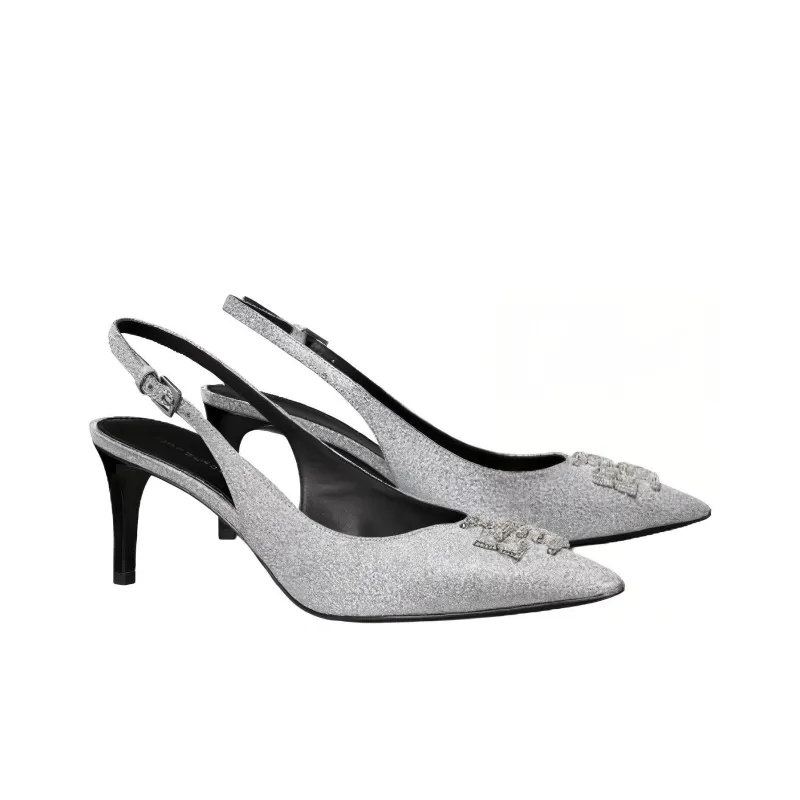 TORY BURCH Eleanor 65mm Glitter Slingback Pumps-3
