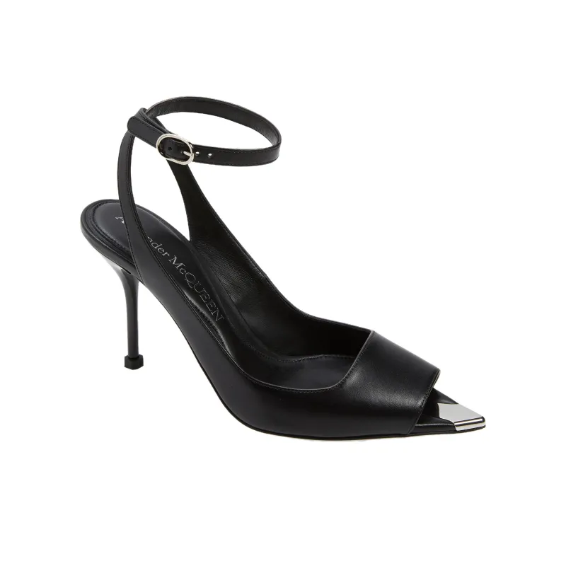 Alexander McQueen Punk Ankle Strap Pointed-Toe Sandals Women's-2