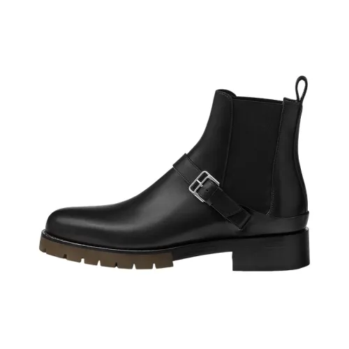 HERMES Short Chelsea Boots Men's Black