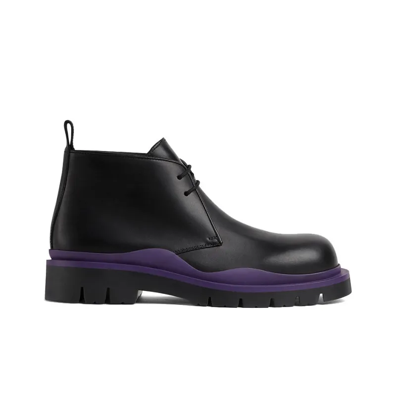 Bottega Veneta Tire Desert Boot Black Purple-1