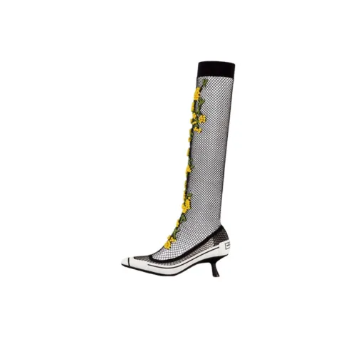 DIOR D-Motion Slim Heel High Heels 5.5cm Women's Black White