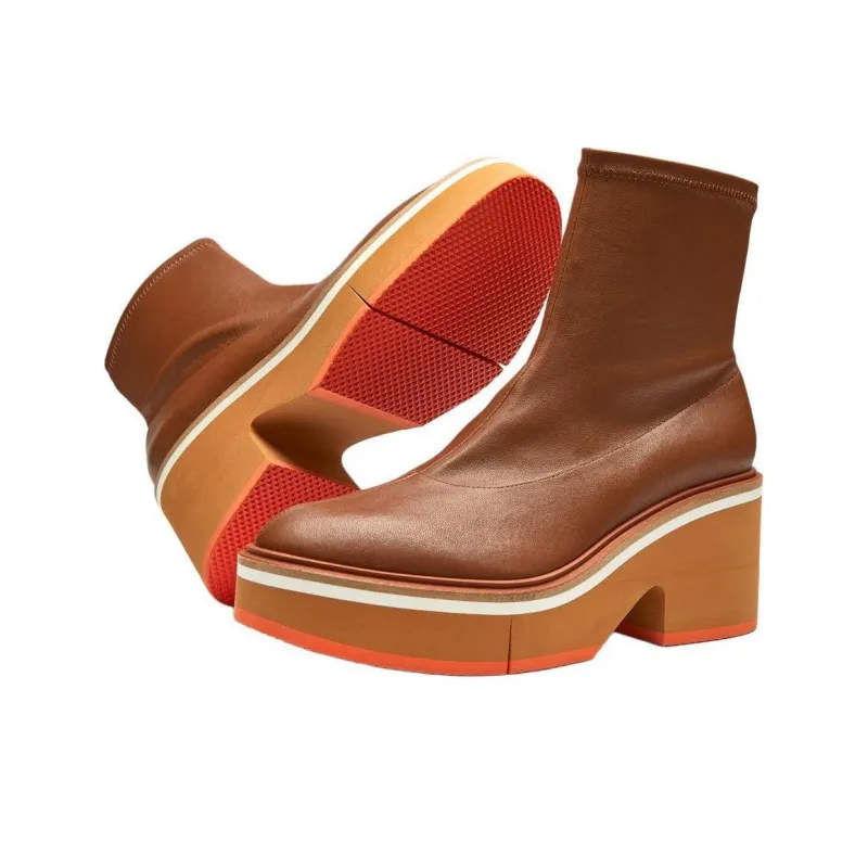 CLERGERIE ALBANE Ankle Boots 7.5cm Women's Brown-4