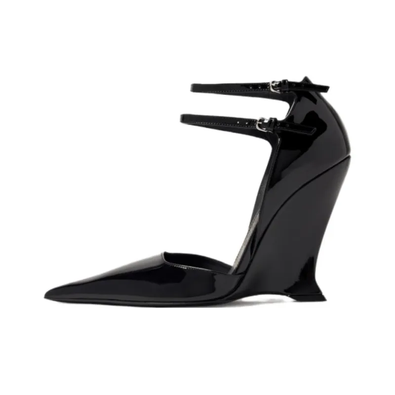 FERRAGAMO 105mm Pointed-toe High-wedge Sandals-0
