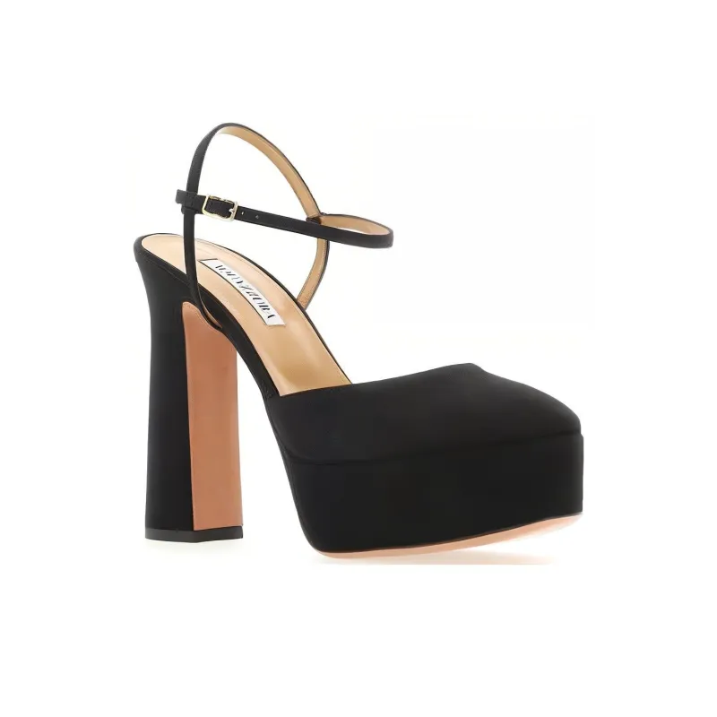 AQUAZZURA Groove Plateau 120mm Suede Pumps-2