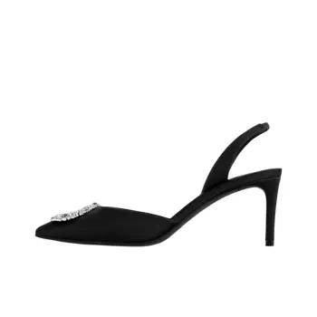 LOUIS VUITTON Met Slim Heel High Heels 6.5cm Women's Black