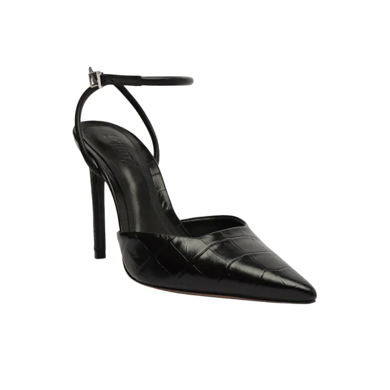 Schutz Deby Slim Heel High Heels 10cm Women's Black-2