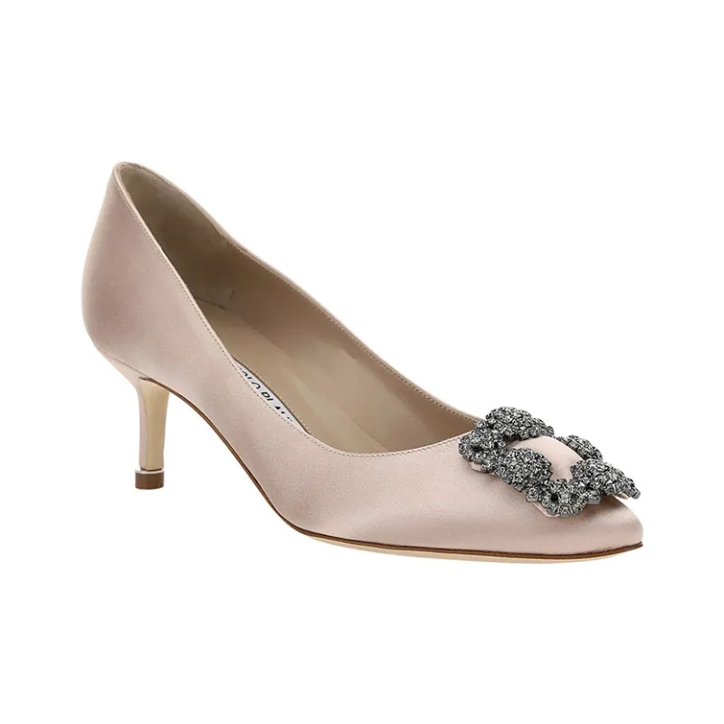 MANOLO BLAHNIK Slim Heel High Heels 5cm Women's Pink-2