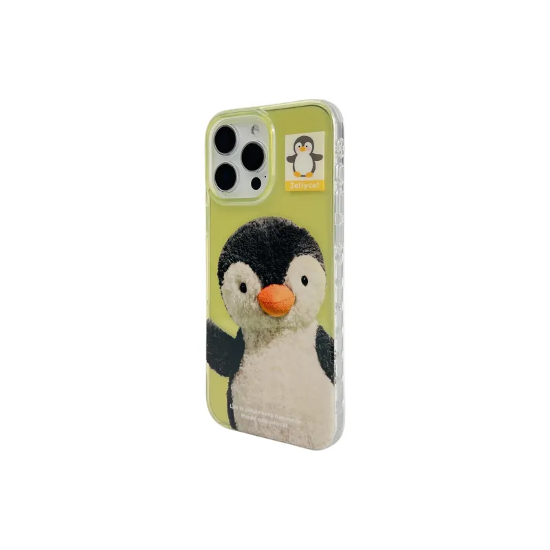 Wei Xin Acrylic Material Waving Penguin Phone Cases Compatible With IPhone 16/15 Pro Max/Apple 13/14 Pro/Max-2