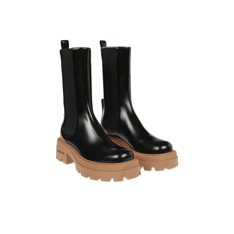 SERGIO ROSSI Crew Chelsea Boots Women's Black-2