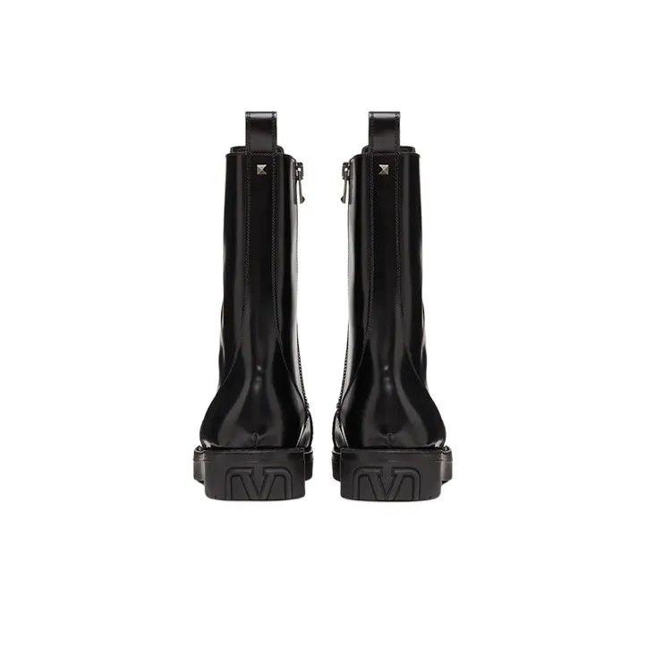 Valentino Round Toe Lace Up Boots-4
