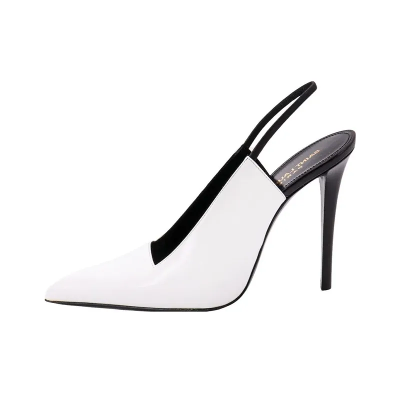 SAINT LAURENT Raven Pointed Toe Slingback Pumps-0