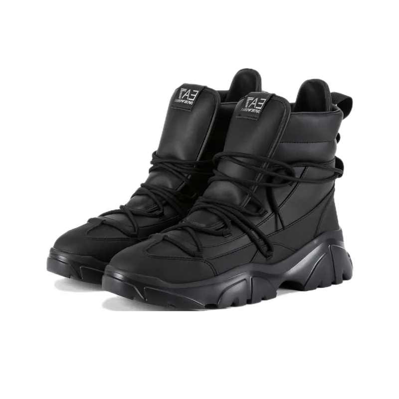 Ea7 EMPORIO ARMANI Chunky Leather Lace up Boots-2